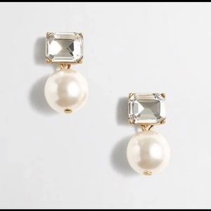 pearl and crystal drop earrings from J. Crew